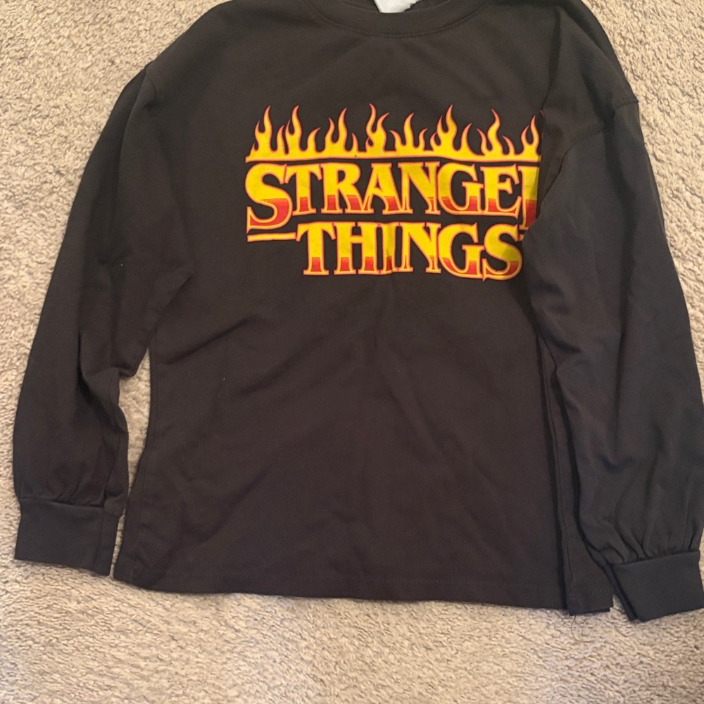 Zara Black Long Sleeve Shirt with Red and Yellow Design